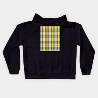 Sunset and Sunrise Aesthetic Conall 2 Hand Drawn Textured Plaid Pattern Kids Hoodie